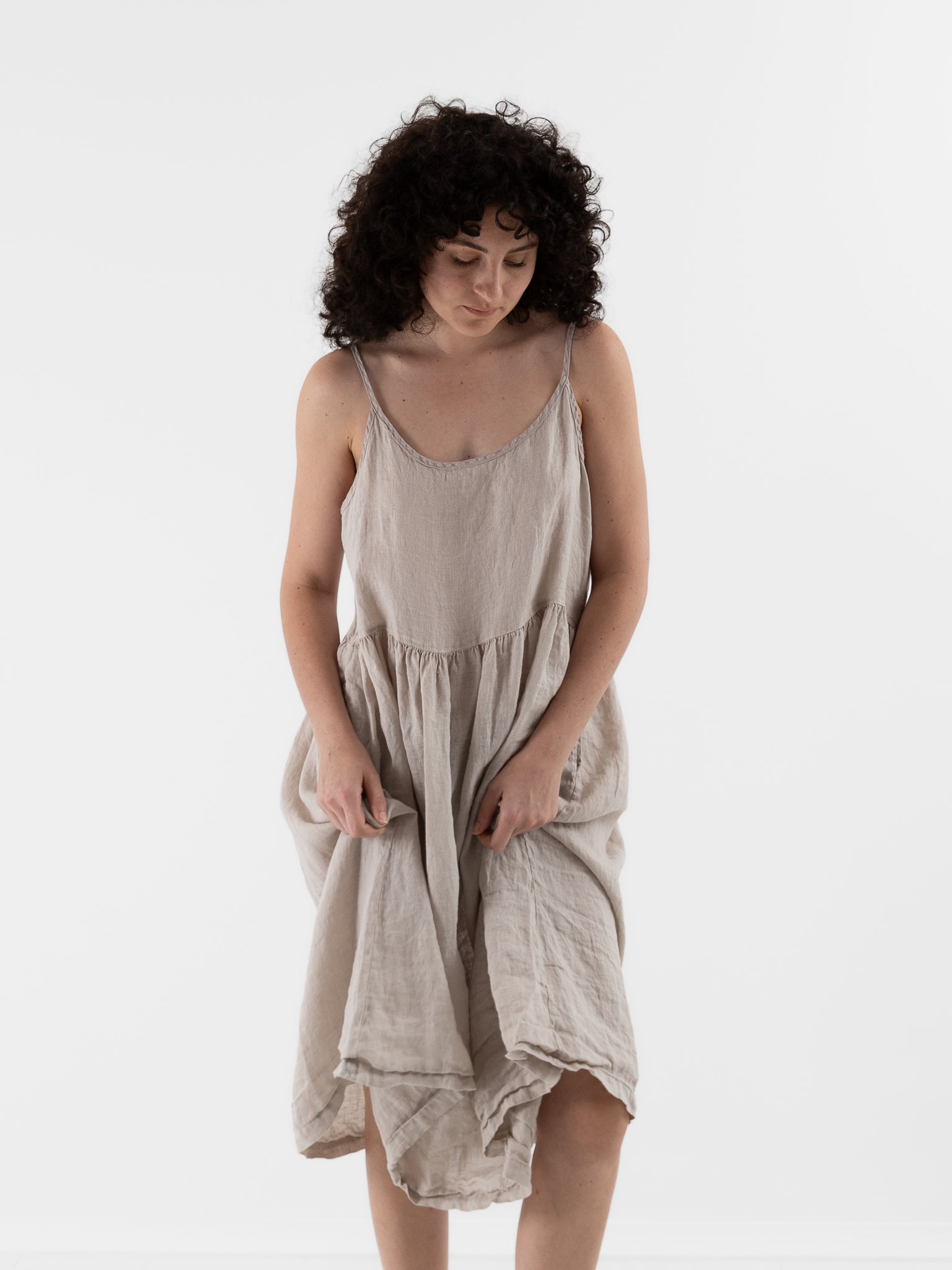 Llea Blue Vivian Dress in Oat - LLEA BLUE at Worthwhile - shop DRESS