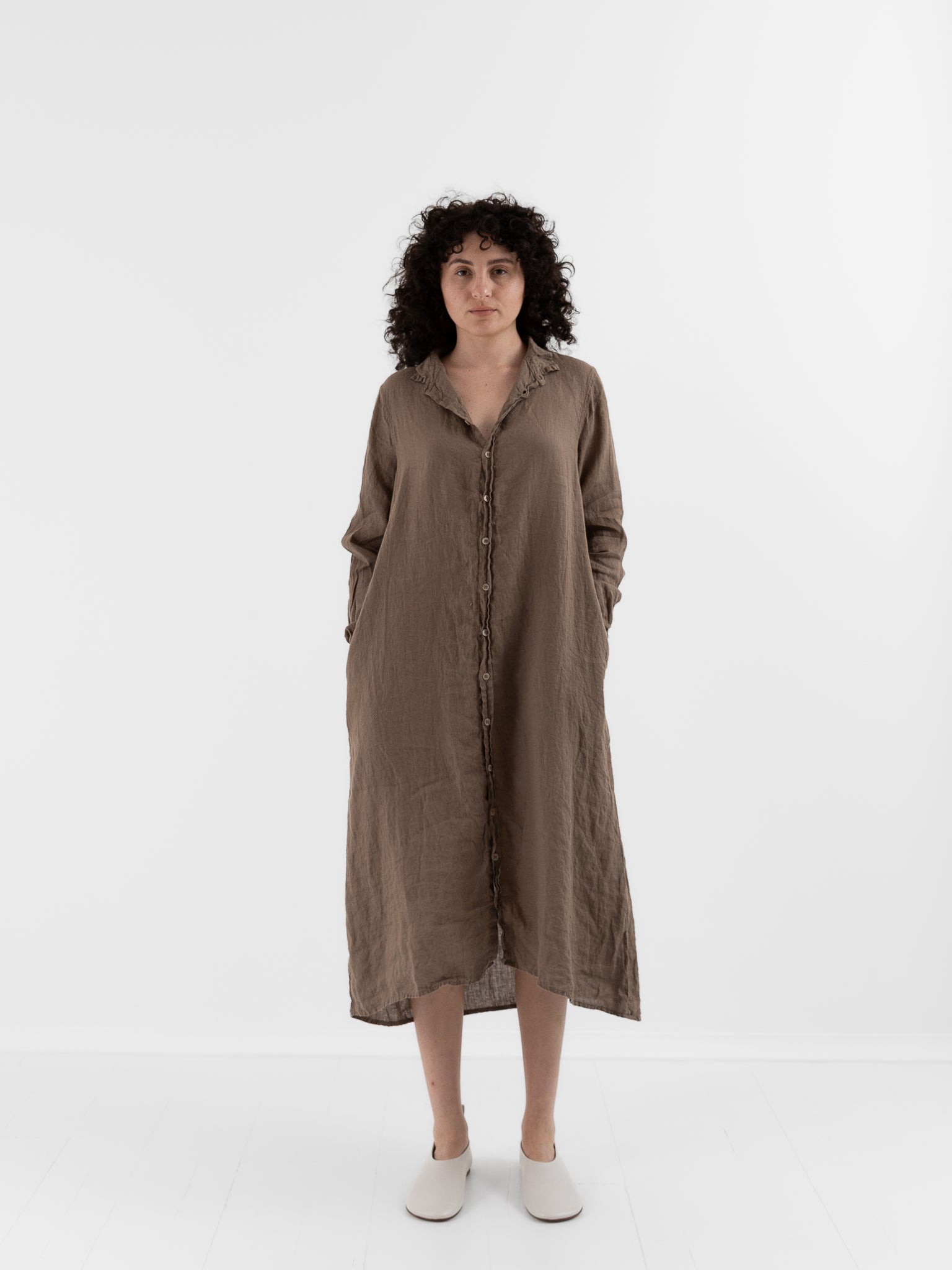 Llea Blue Frankie Dress in Bark - LLEA BLUE at Worthwhile - shop DRESS