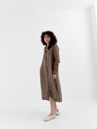 Llea Blue Frankie Dress in Bark - LLEA BLUE at Worthwhile - shop DRESS