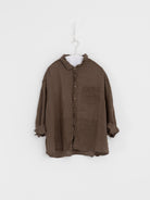Llea Blue Aven Shirt in Bark - LLEA BLUE at Worthwhile - shop TOP