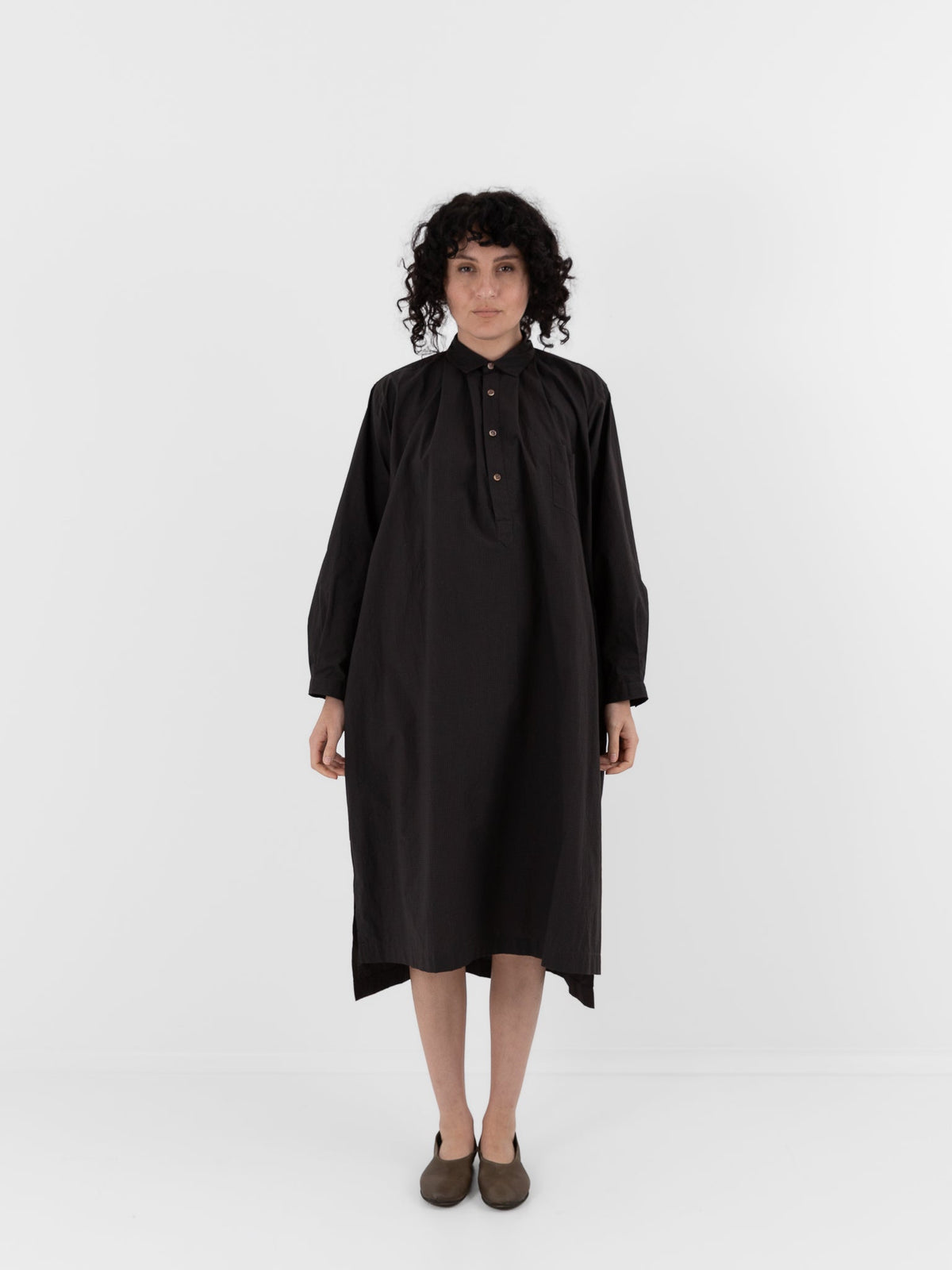 Makié Cleo Dress in Charcoal Check - MAKIE at Worthwhile - shop DRESS