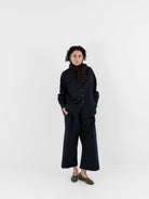 Makié Medium Check Scarf in Brown/Navy - MAKIE at Worthwhile - shop SCARF
