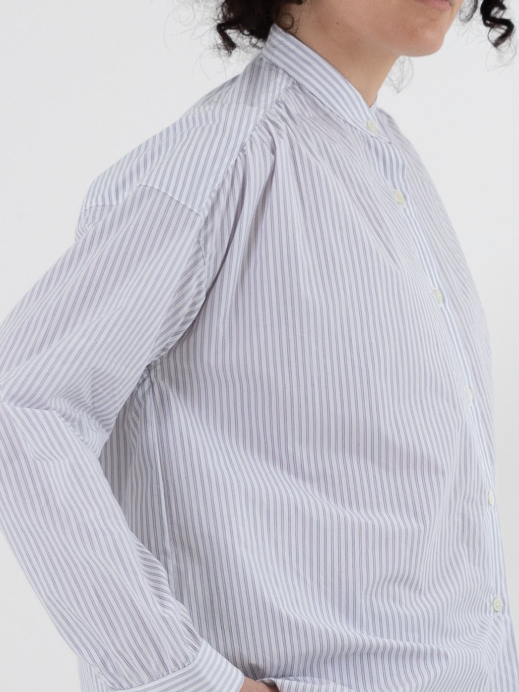 Makié Reece Blouse in Blue Stripe - MAKIE at Worthwhile - shop TOP
