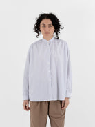 Makié Reece Blouse in Blue Stripe - MAKIE at Worthwhile - shop TOP