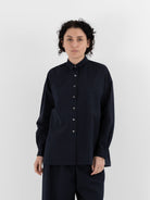 Makié Simple Shirt in Navy - MAKIE at Worthwhile - shop TOP