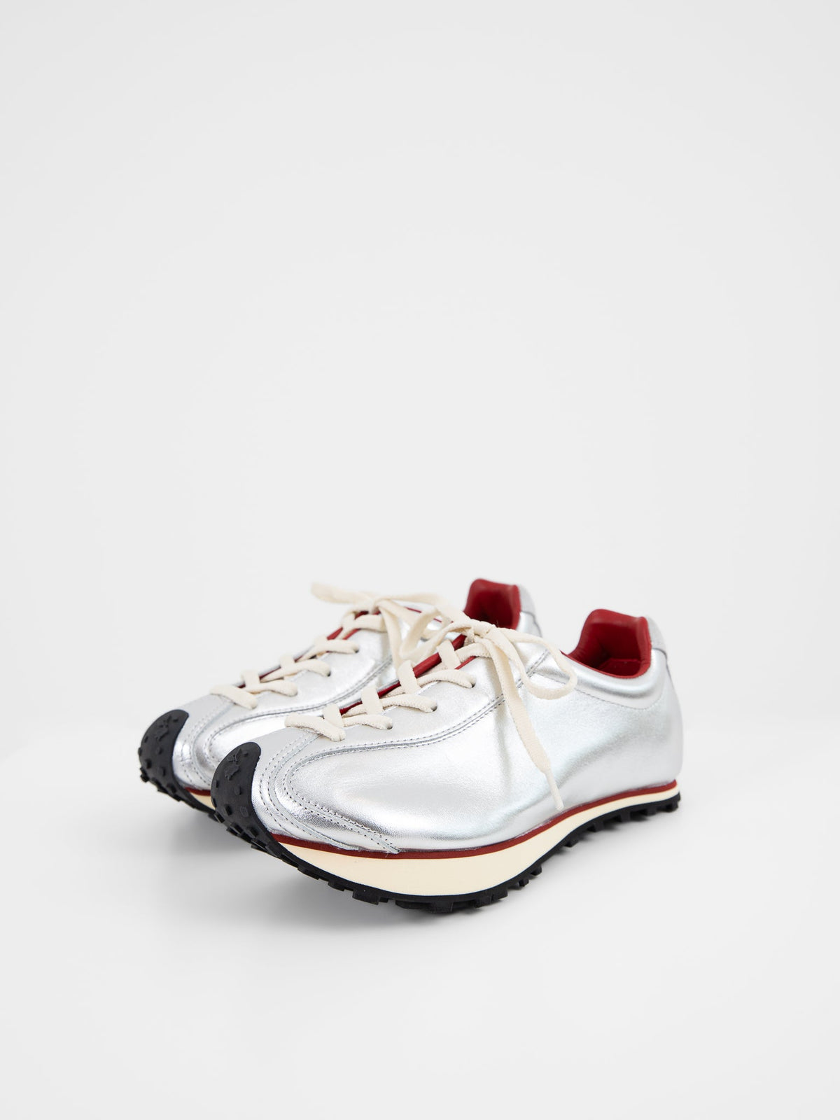 Martin Sallières Heel Drop Racer in Silver - MARTIN SALLIERES at Worthwhile - shop SHOES