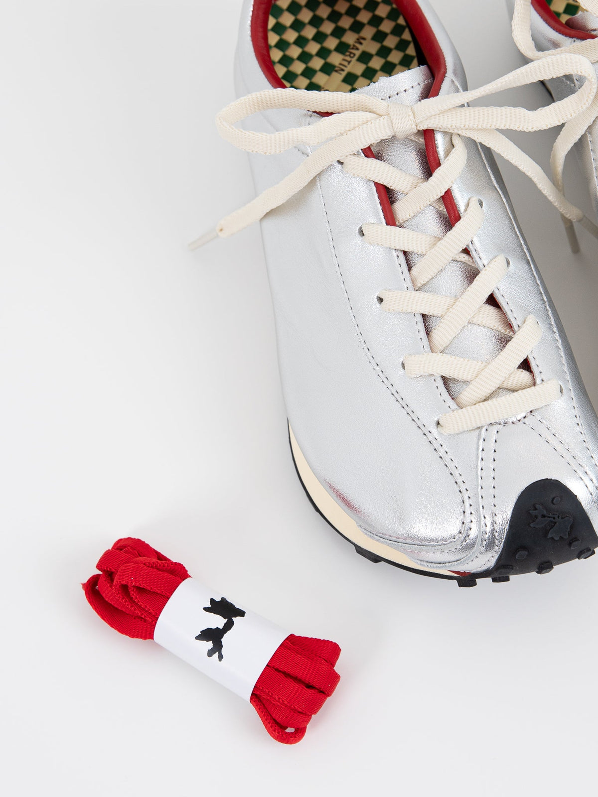Martin Sallières Heel Drop Racer in Silver - MARTIN SALLIERES at Worthwhile - shop SHOES