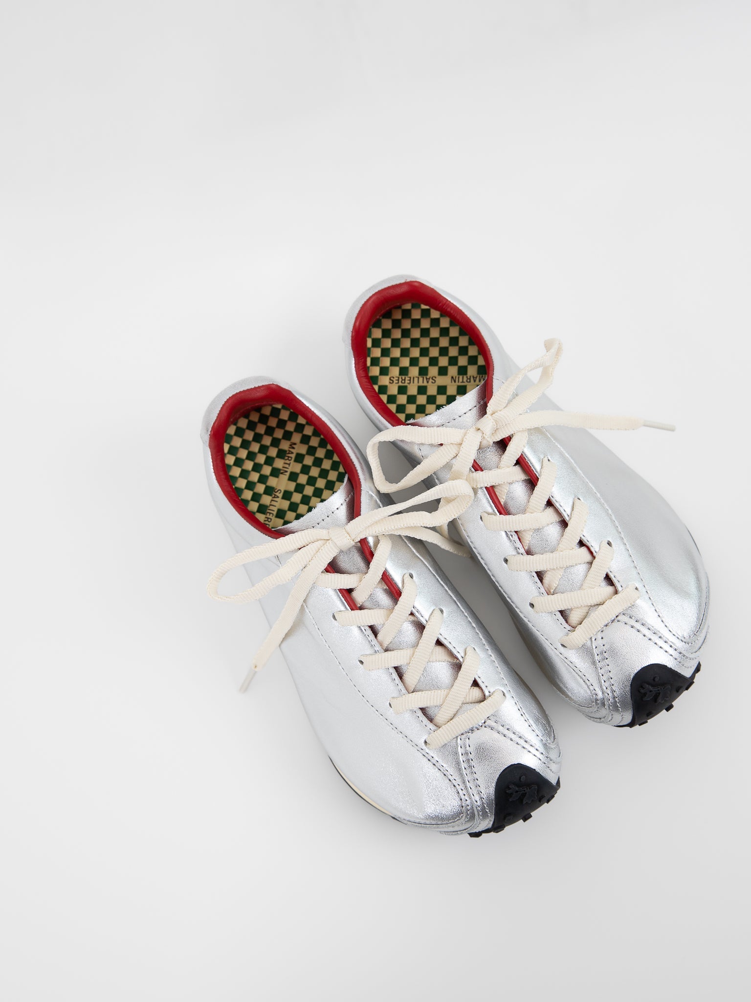 Martin Sallières Heel Drop Racer in Silver - MARTIN SALLIERES at Worthwhile - shop SHOES