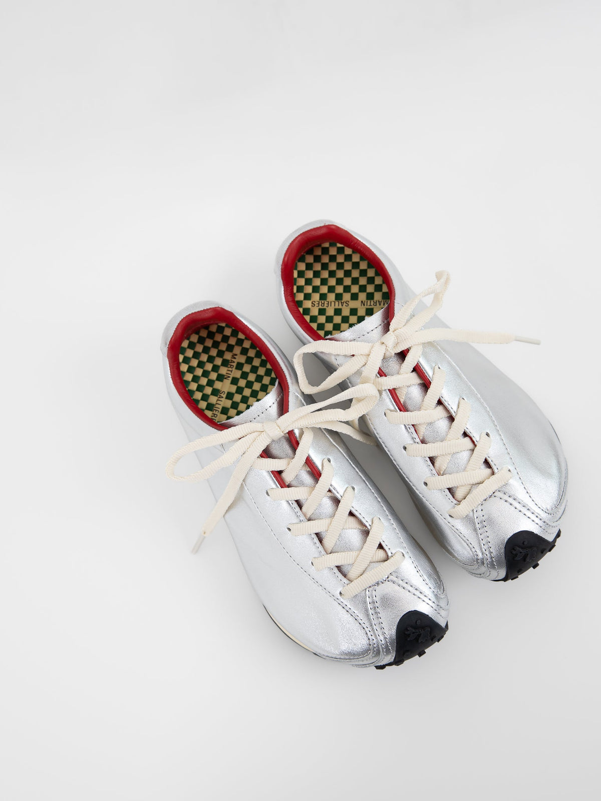 Martin Sallières Heel Drop Racer in Silver - MARTIN SALLIERES at Worthwhile - shop SHOES