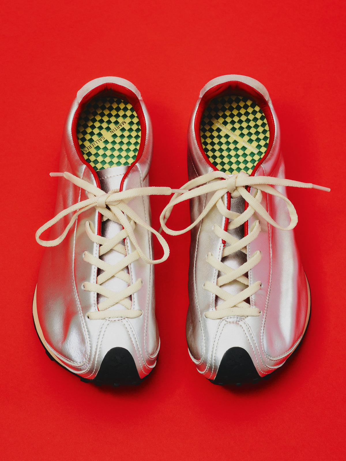 Martin Sallières Heel Drop Racer in Silver - MARTIN SALLIERES at Worthwhile - shop SHOES