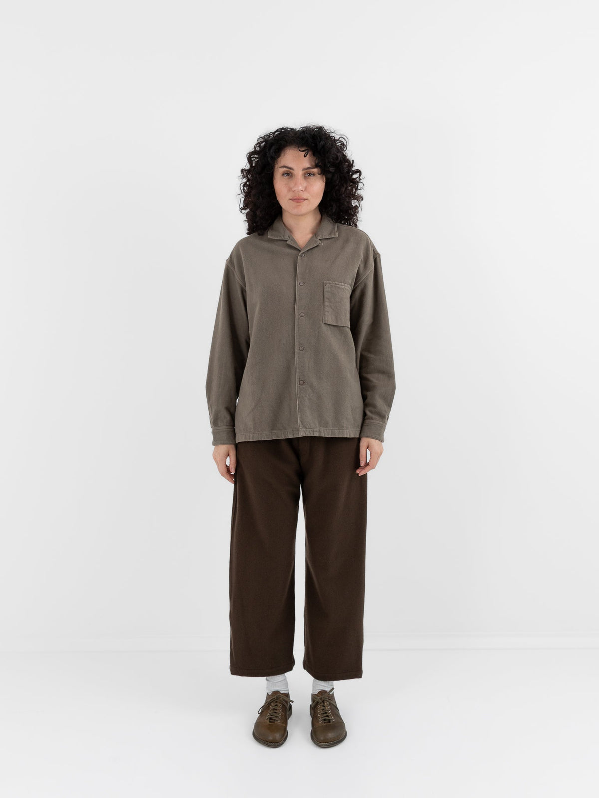 MITTAN Shirt 162DC in Dark Mugwort - MITTAN at Worthwhile - shop TOP