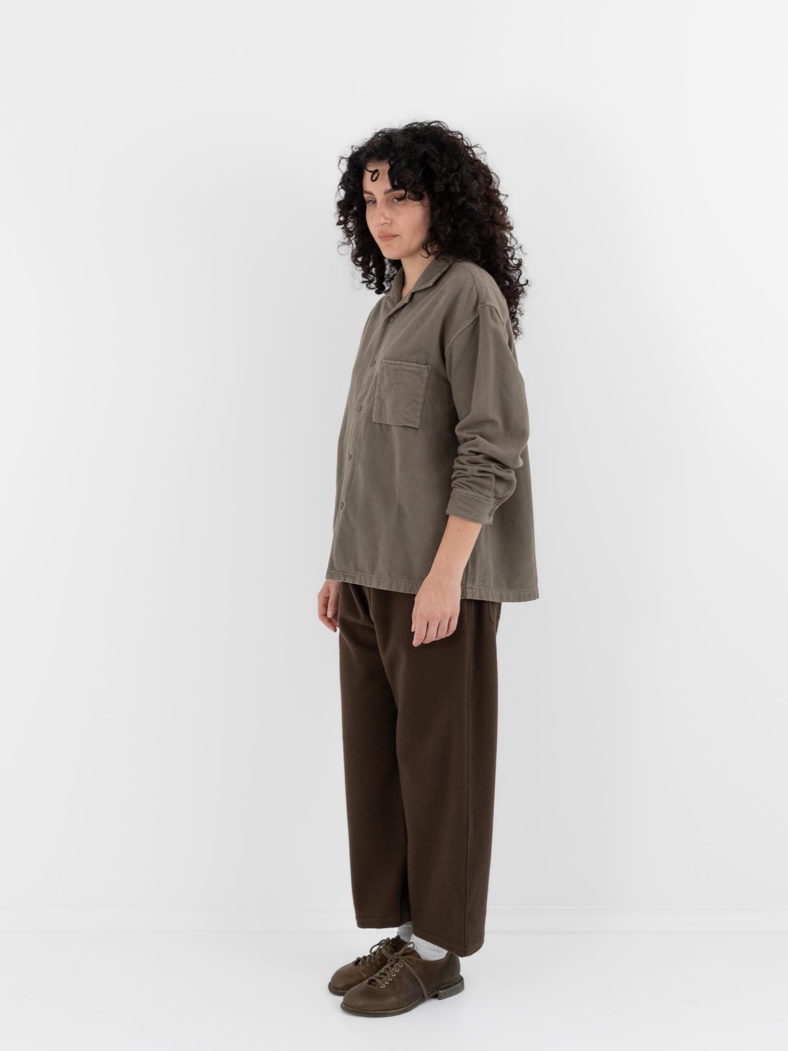 MITTAN Shirt 162DC in Dark Mugwort - MITTAN at Worthwhile - shop TOP