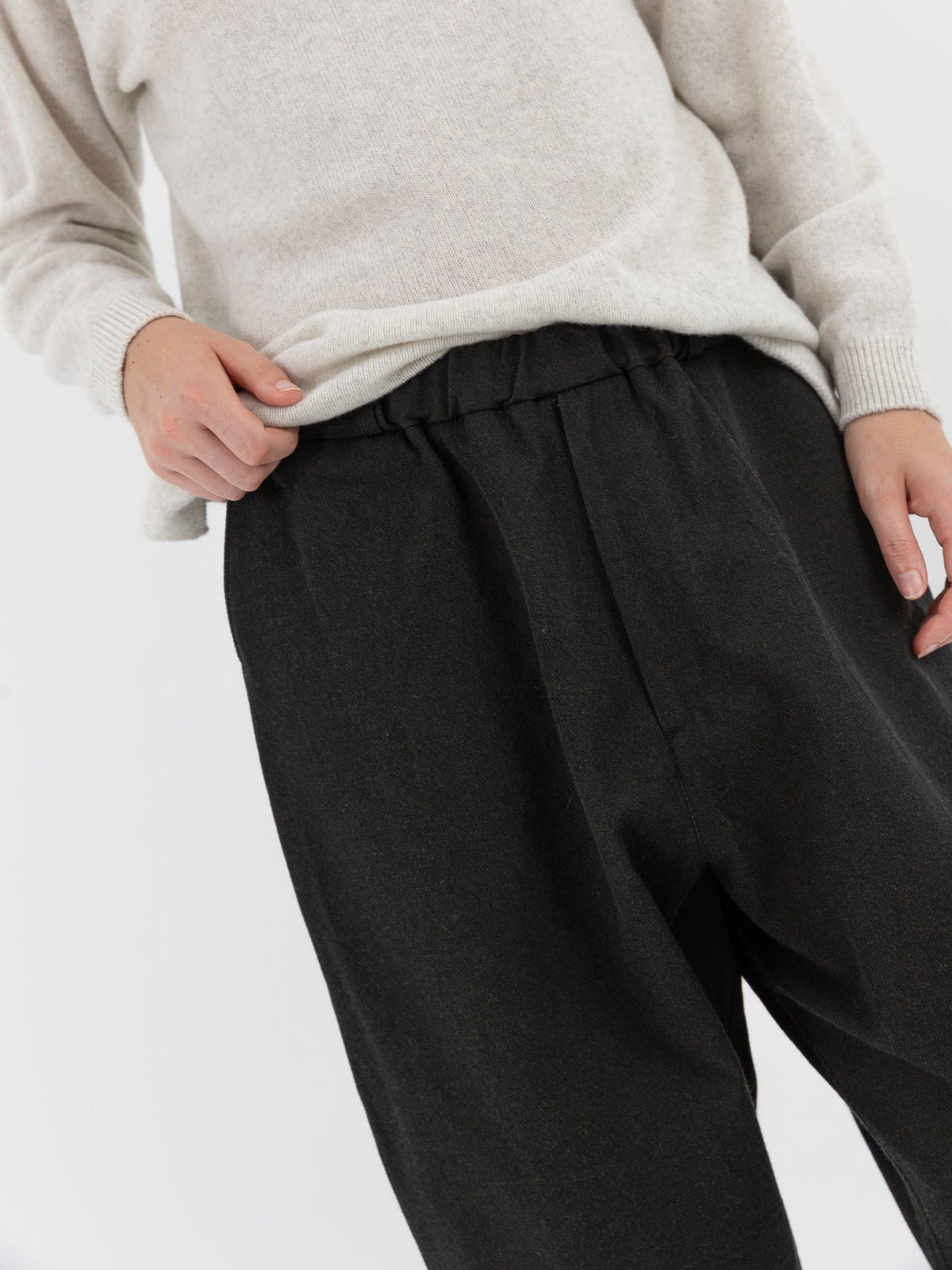 MITTAN Trousers 125 in Black Green - MITTAN at Worthwhile - shop PANT