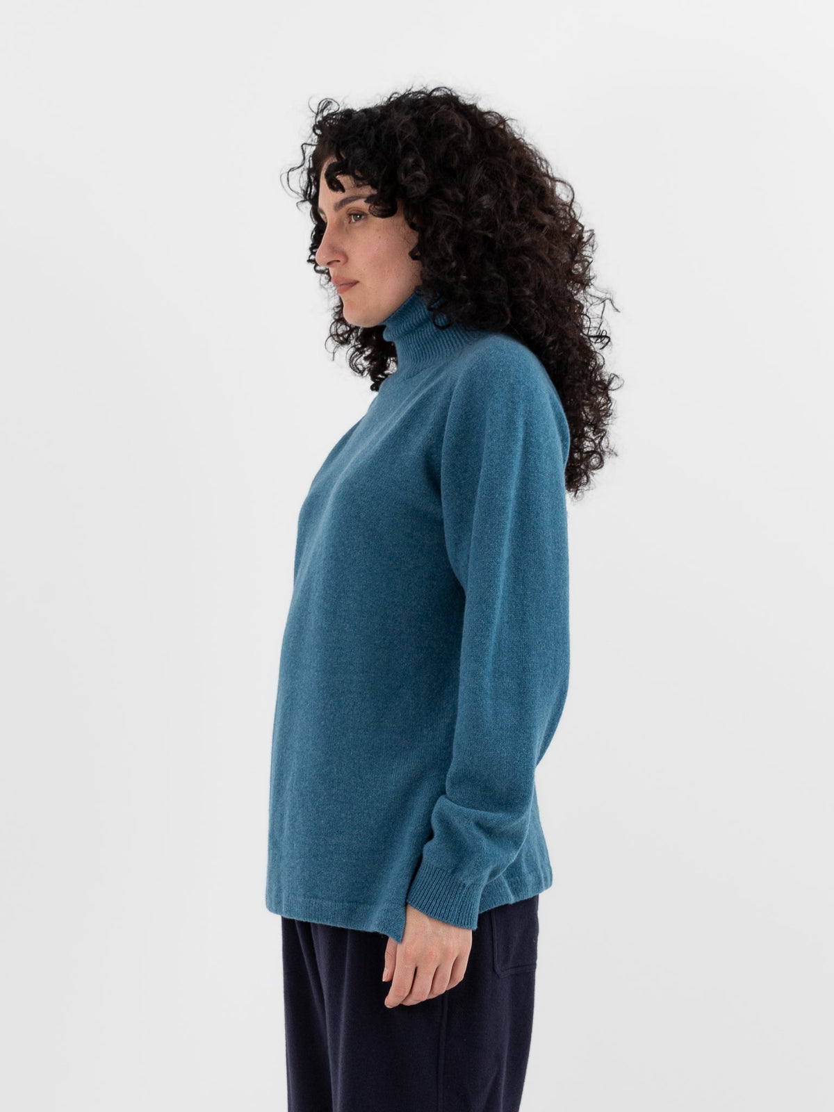 MITTAN Turtleneck Sweater 34 in Pale Blue Green - MITTAN at Worthwhile - shop TOP