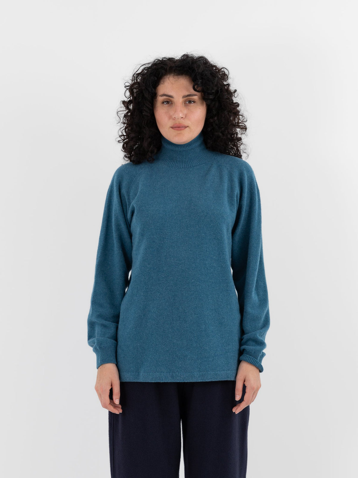 MITTAN Turtleneck Sweater 34 in Pale Blue Green - MITTAN at Worthwhile - shop TOP