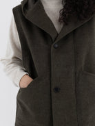 MITTAN Vest 05 in Ash Green - MITTAN at Worthwhile - shop VEST