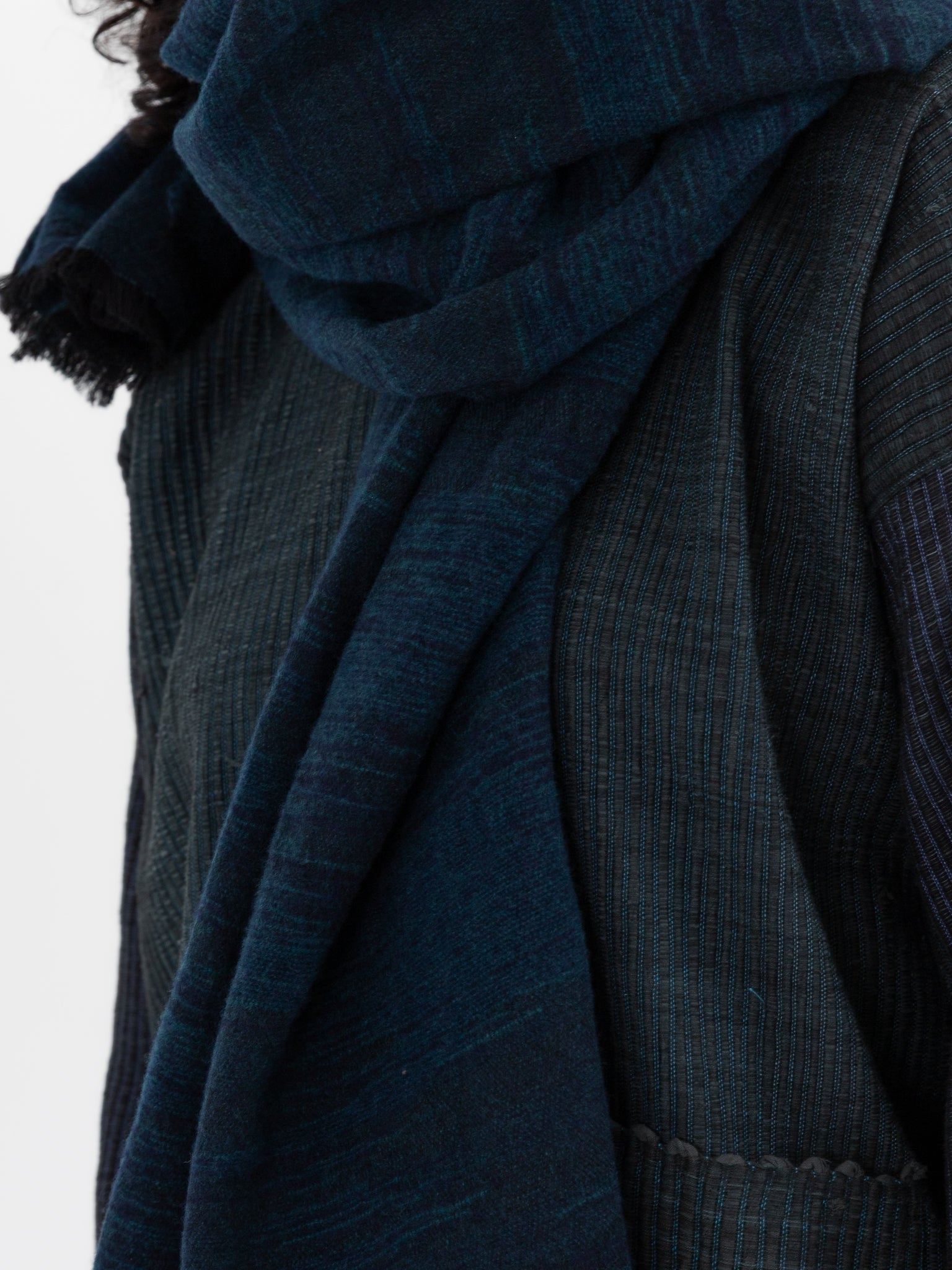 MITTAN Woven Scarf 71 in Dark Teal - MITTAN at Worthwhile - shop SCARF