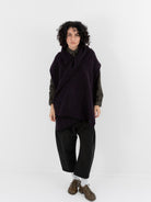 MITTAN Woven Scarf 71 in Navy Brown - MITTAN at Worthwhile - shop SCARF