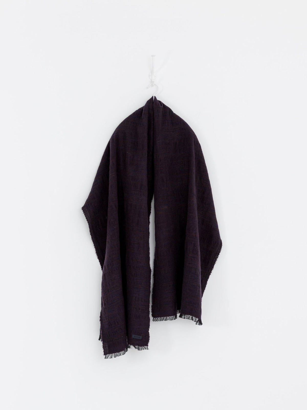 MITTAN Woven Scarf 71 in Navy Brown - MITTAN at Worthwhile - shop SCARF