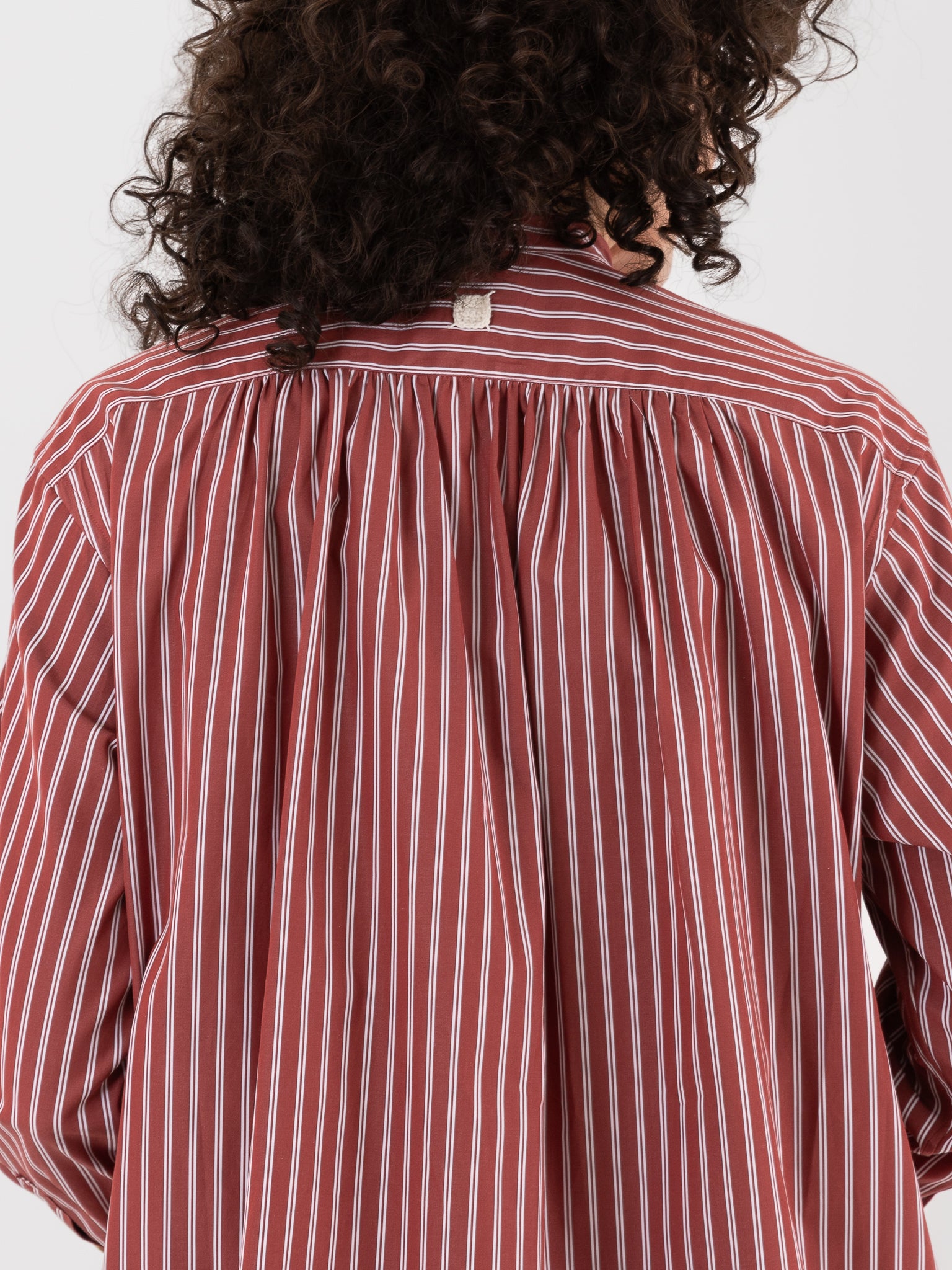 Nitto Rosie Shirt in Rust Stripe - NITTO at Worthwhile - shop TOP