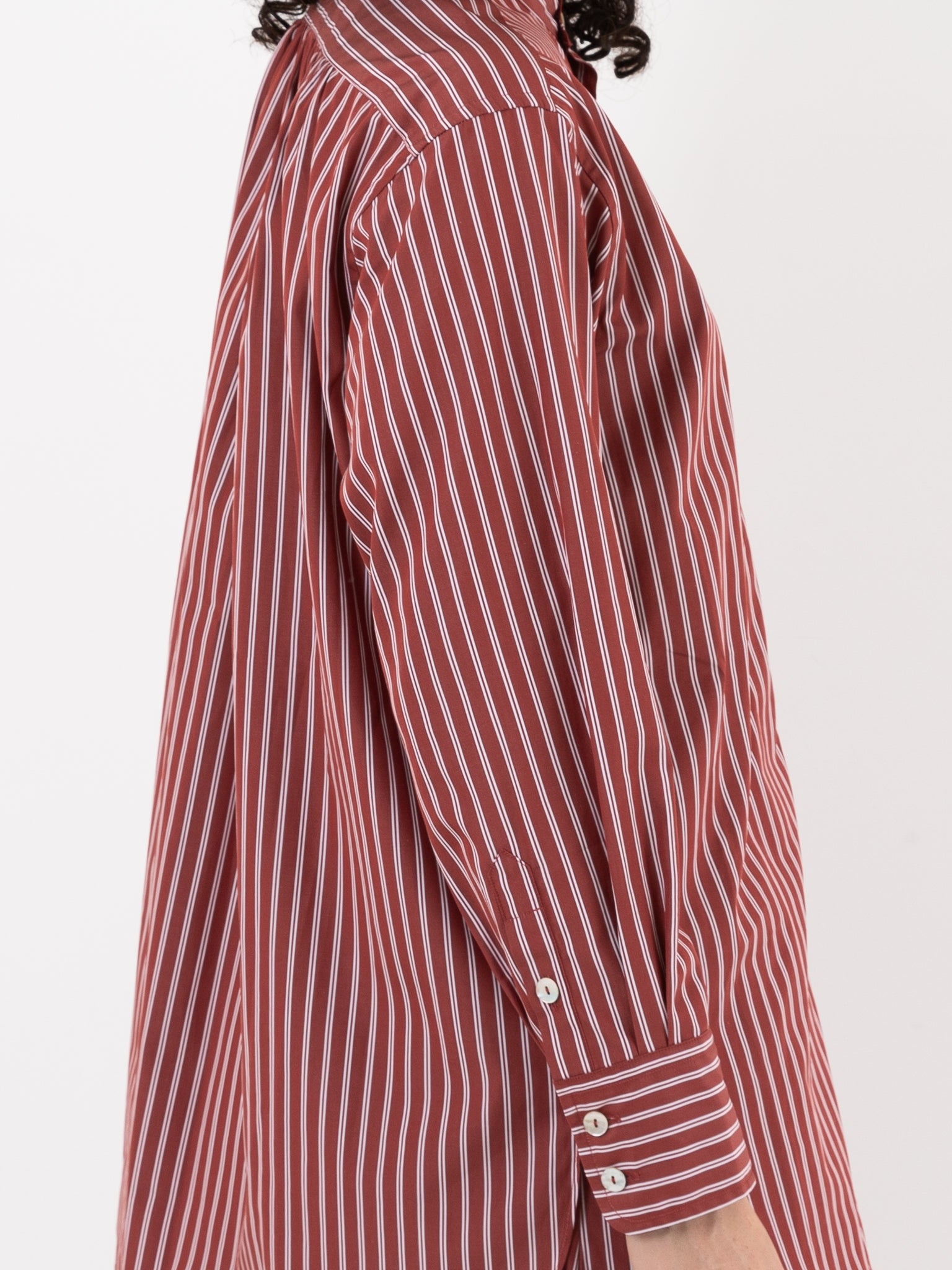 Nitto Rosie Shirt in Rust Stripe - NITTO at Worthwhile - shop TOP