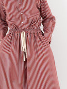 Nitto Caracoto Skirt in Rust Stripe - NITTO at Worthwhile - shop SKIRT