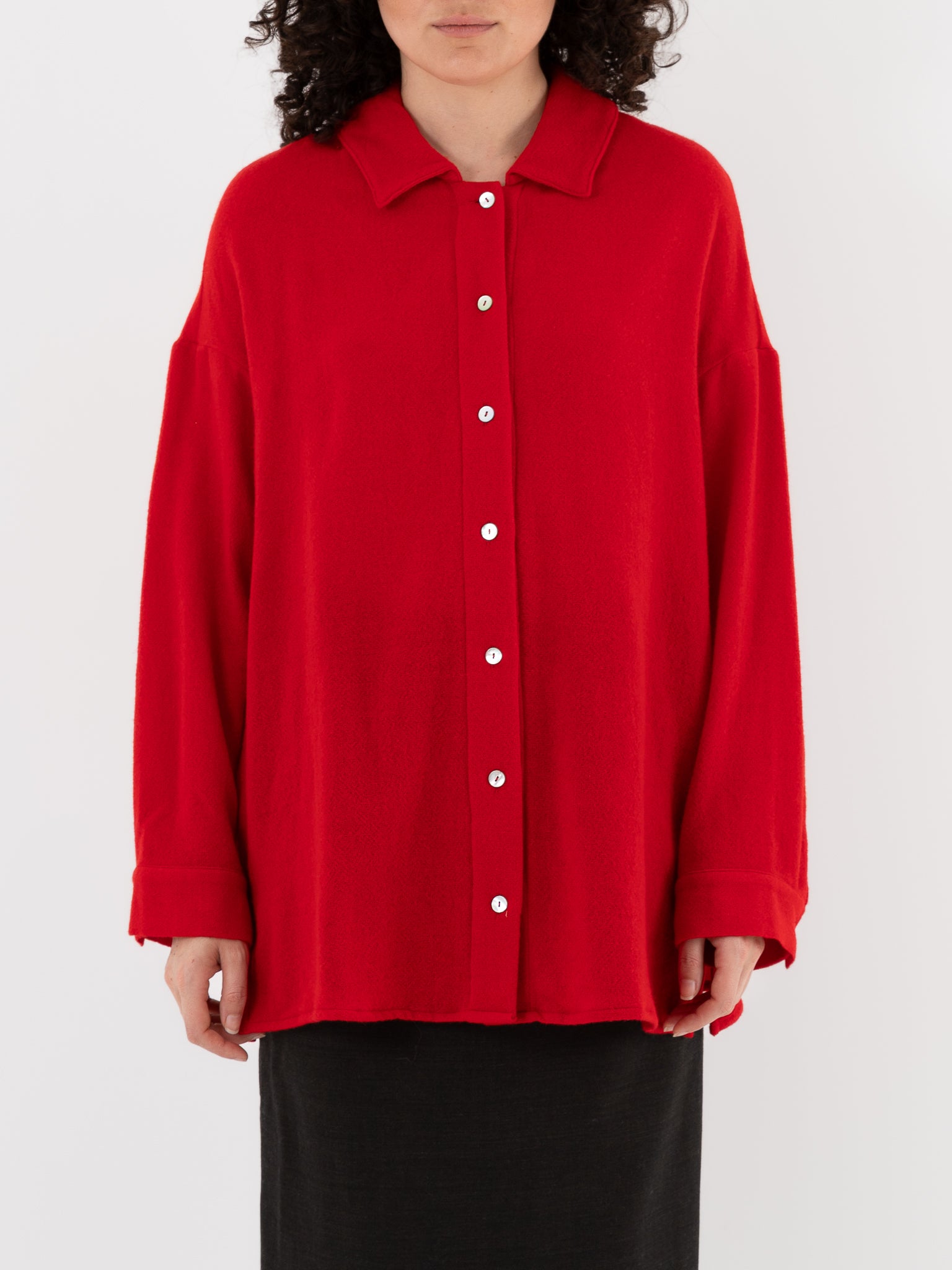 Nitto Claudia Shirt in Red - NITTO at Worthwhile - shop TOP