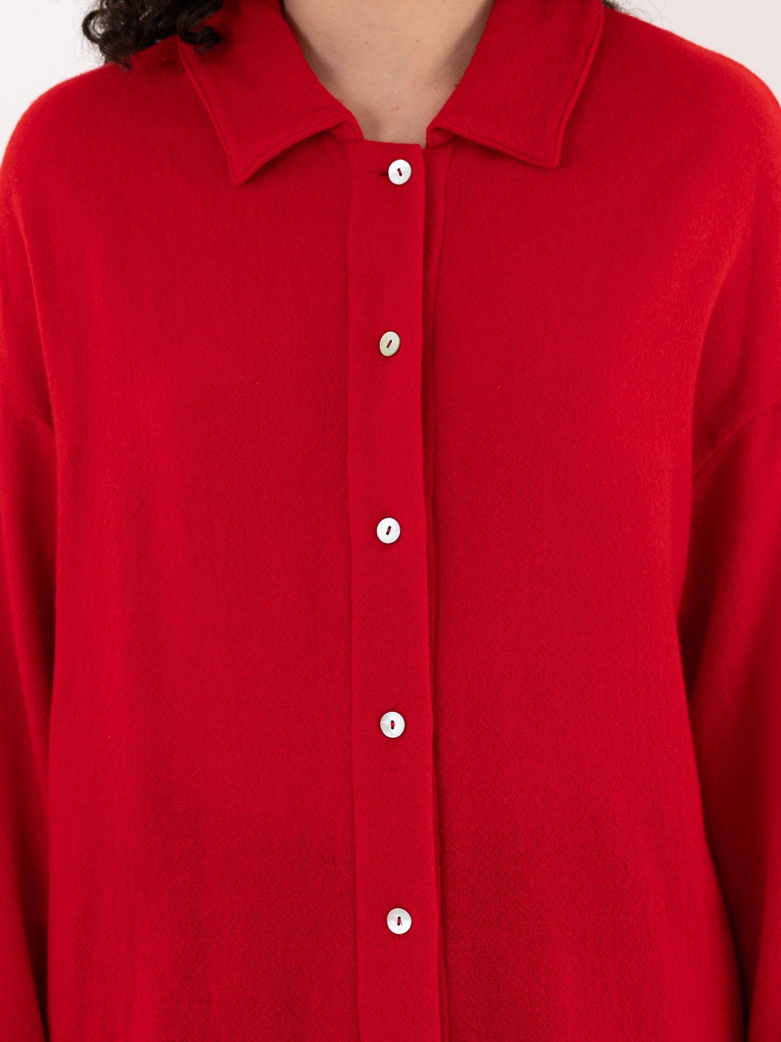 Nitto Claudia Shirt in Red - NITTO at Worthwhile - shop TOP