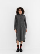 Nitto Camicione Dress in Anthracite - NITTO at Worthwhile - shop DRESS