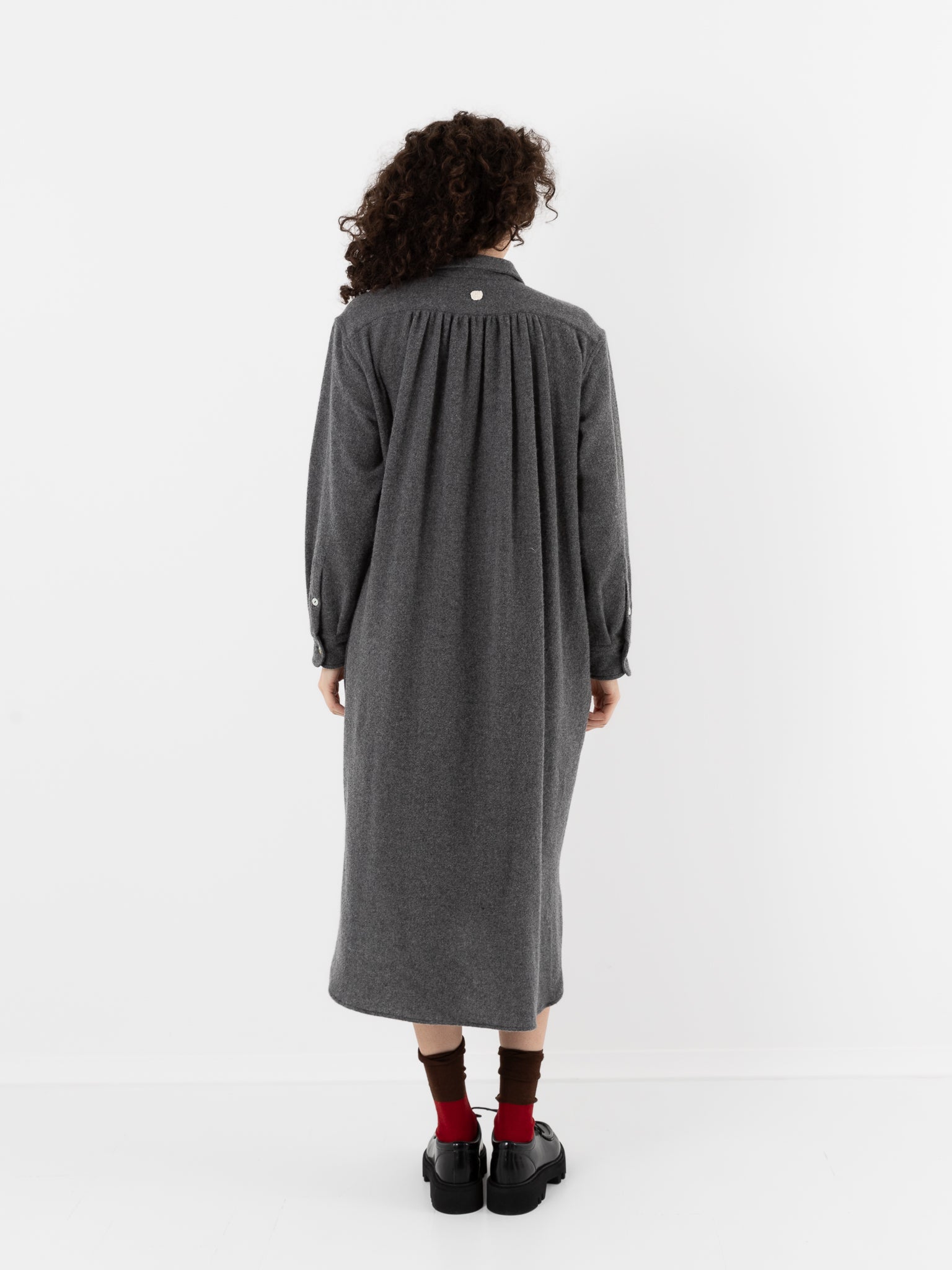 Nitto Camicione Dress in Anthracite - NITTO at Worthwhile - shop DRESS