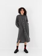 Nitto Camicione Dress in Anthracite - NITTO at Worthwhile - shop DRESS
