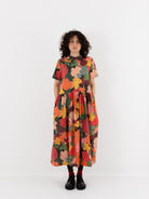 Nitto Olga Dress in Fall Garden - NITTO at Worthwhile - shop DRESS