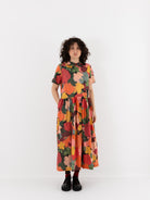 Nitto Olga Dress in Fall Garden - NITTO at Worthwhile - shop DRESS
