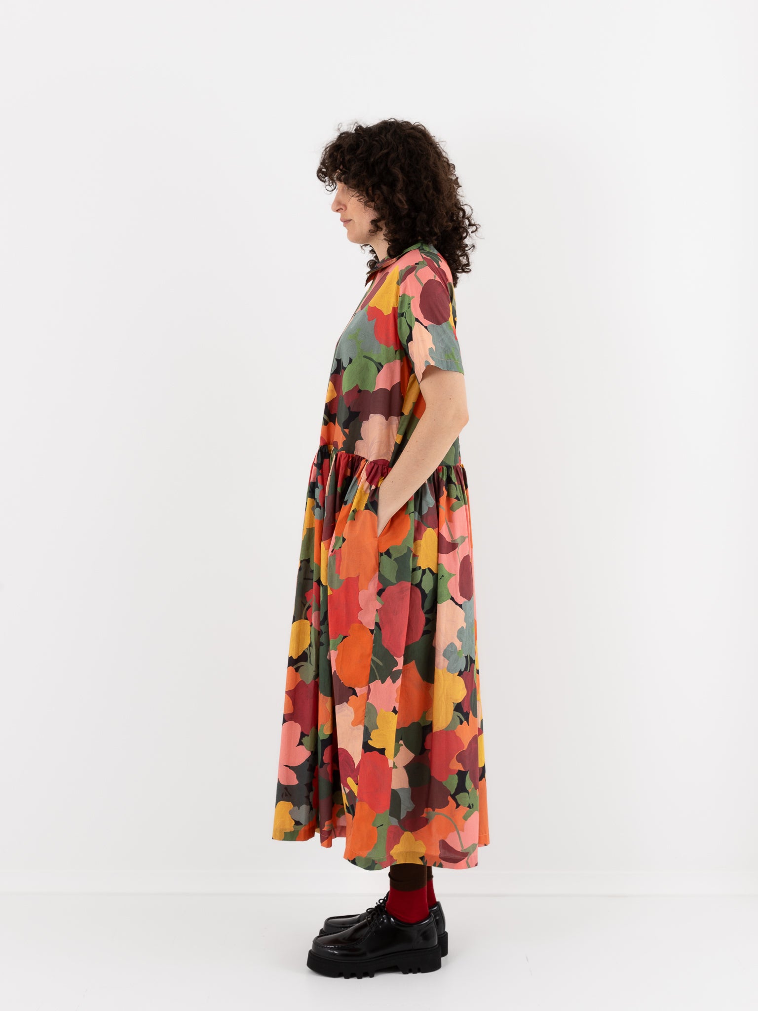 Nitto Olga Dress in Fall Garden - NITTO at Worthwhile - shop DRESS