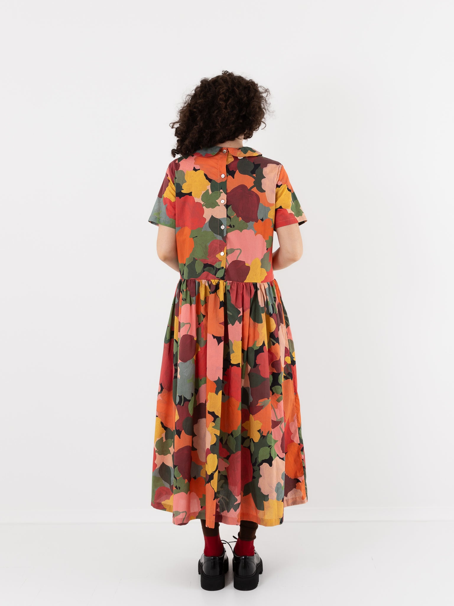 Nitto Olga Dress in Fall Garden - NITTO at Worthwhile - shop DRESS