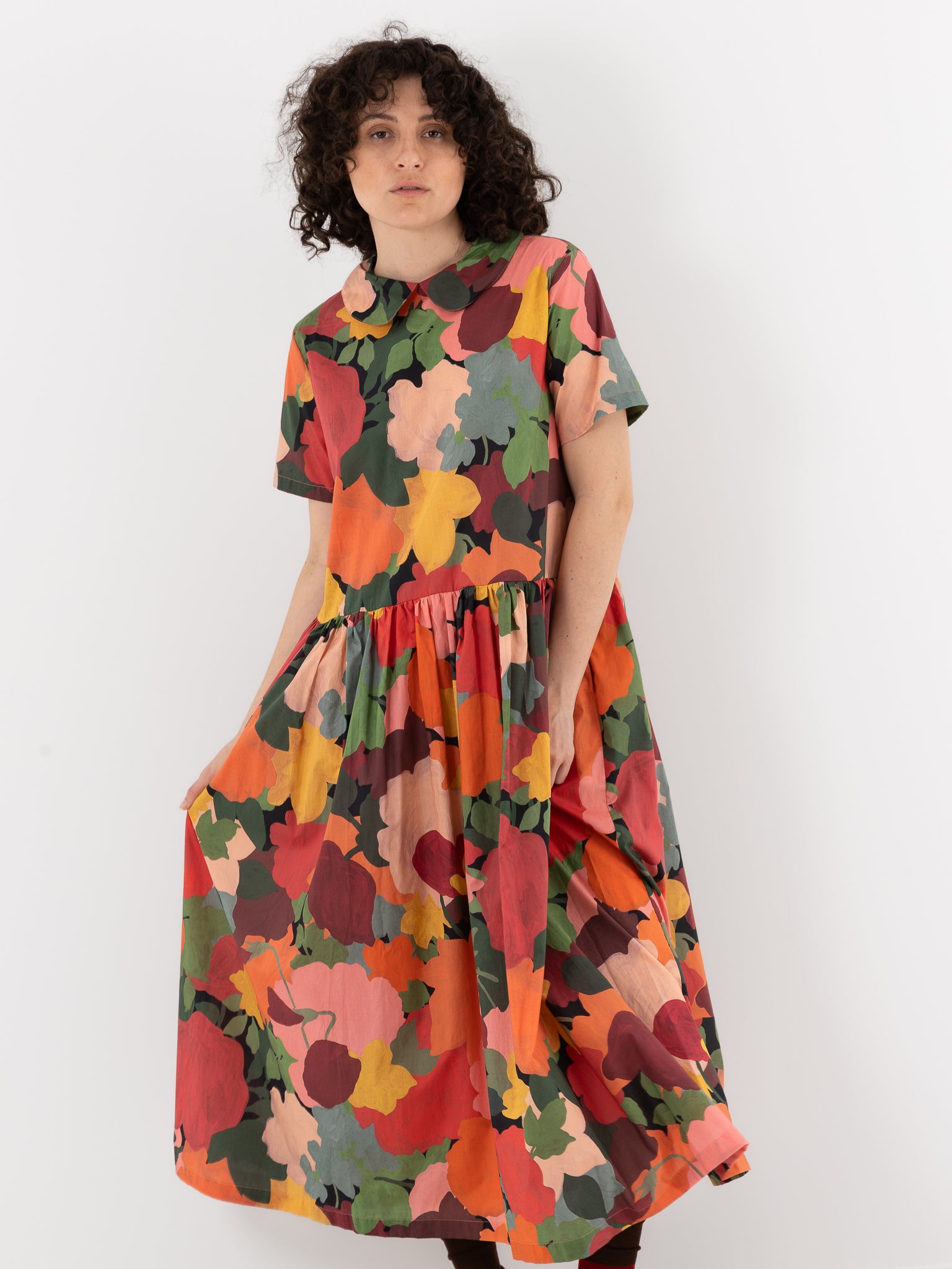 Nitto Olga Dress in Fall Garden - NITTO at Worthwhile - shop DRESS