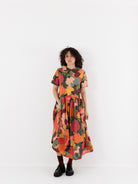 Nitto Olga Dress in Fall Garden - NITTO at Worthwhile - shop DRESS