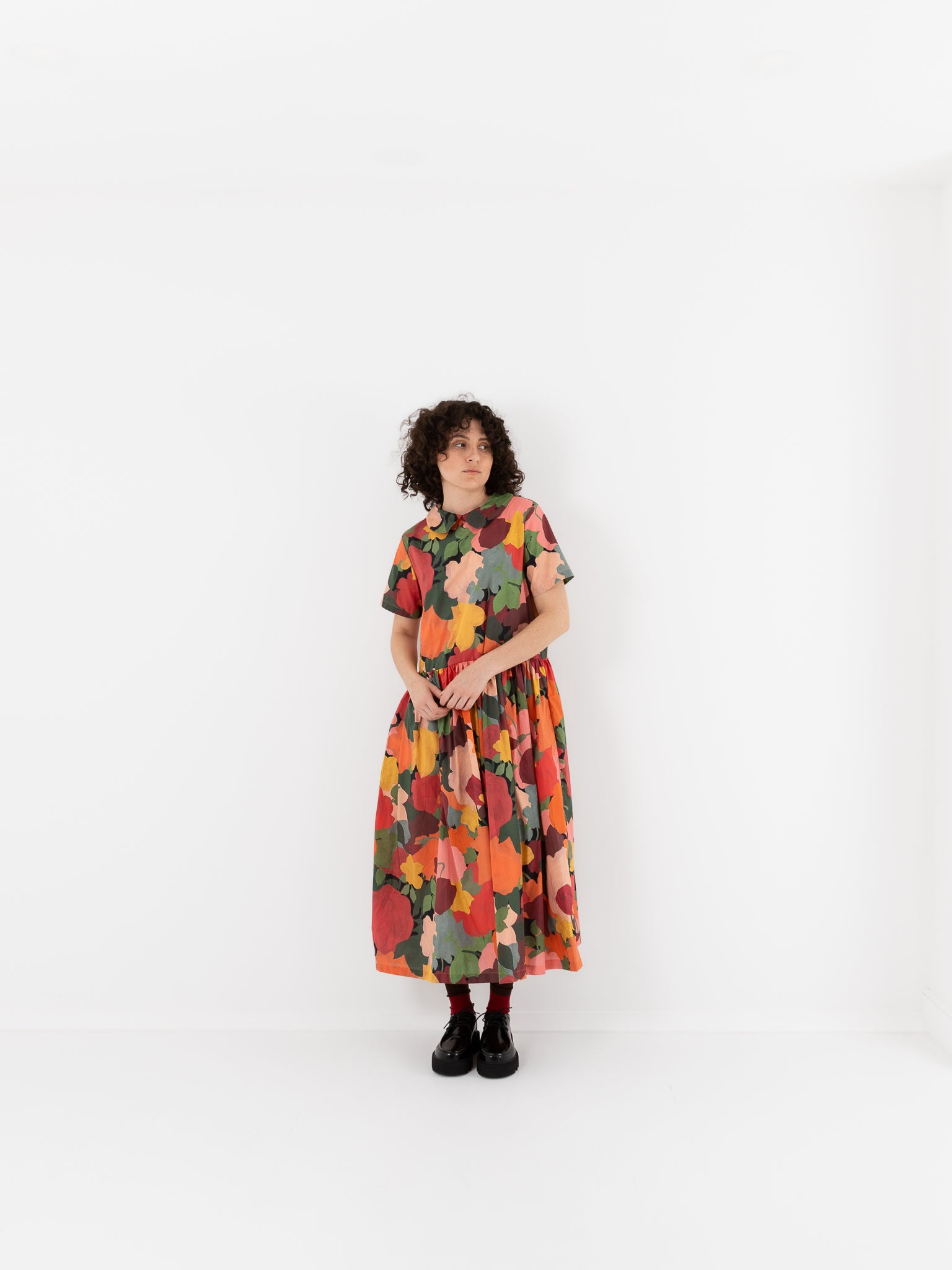 Nitto Olga Dress in Fall Garden - NITTO at Worthwhile - shop DRESS