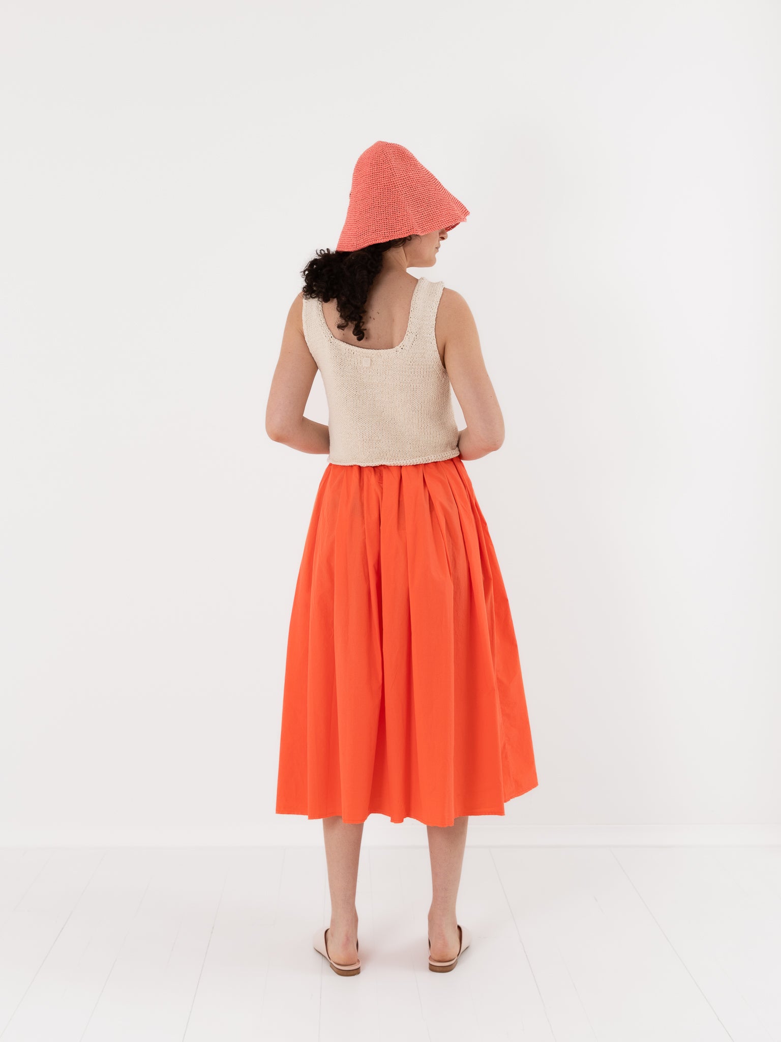 Nitto Gelsa Skirt in Coral - NITTO at Worthwhile - shop SKIRT