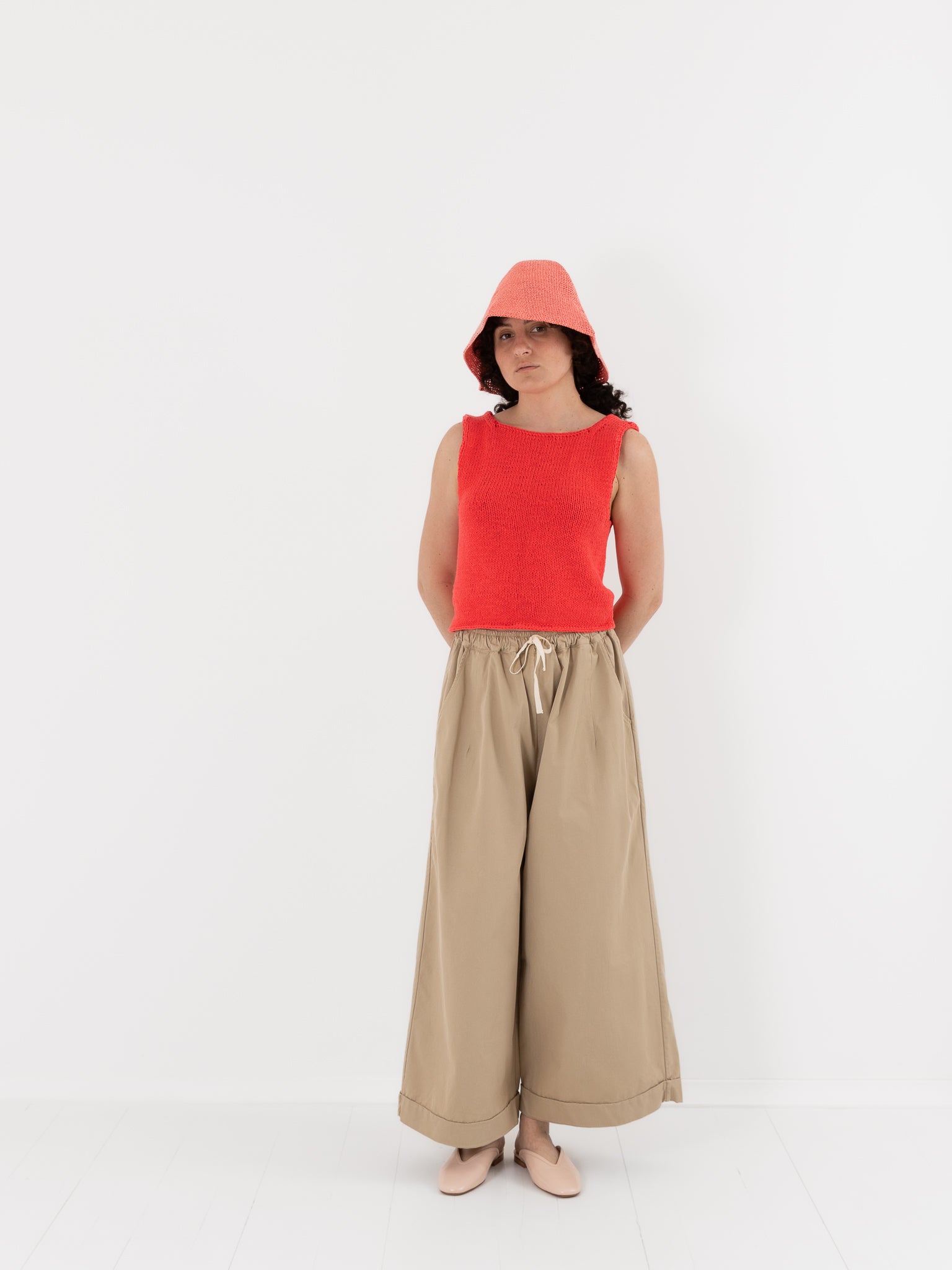 Nitto Cama Palazzo Pant in Sabbia - NITTO at Worthwhile - shop PANT