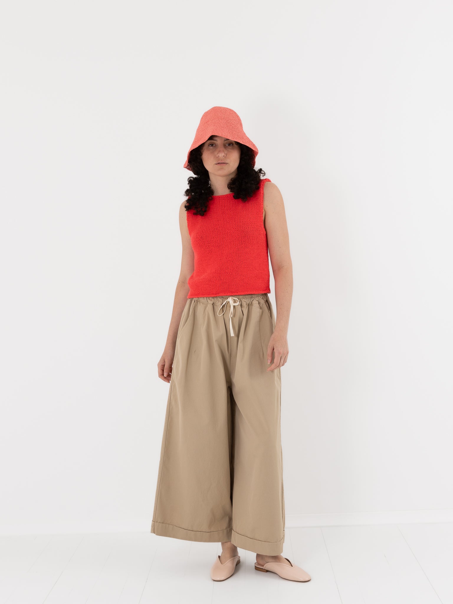 Nitto Cama Palazzo Pant in Sabbia - NITTO at Worthwhile - shop PANT