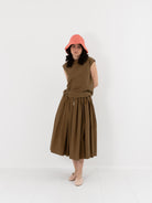 Nitto Gelsa Skirt in Bronzo - NITTO at Worthwhile - shop SKIRT
