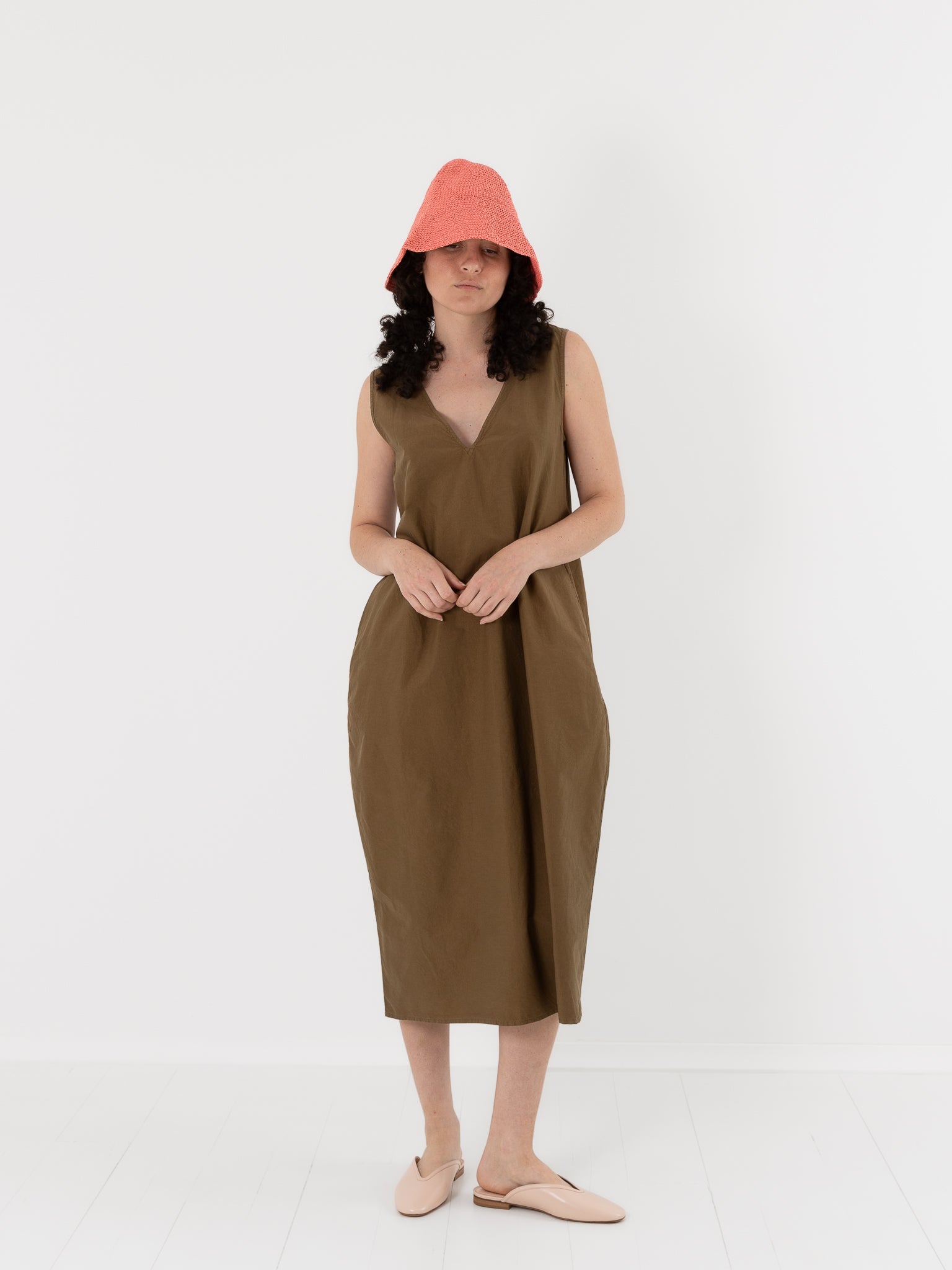 Nitto Flo Dress in Bronzo - NITTO at Worthwhile - shop DRESS