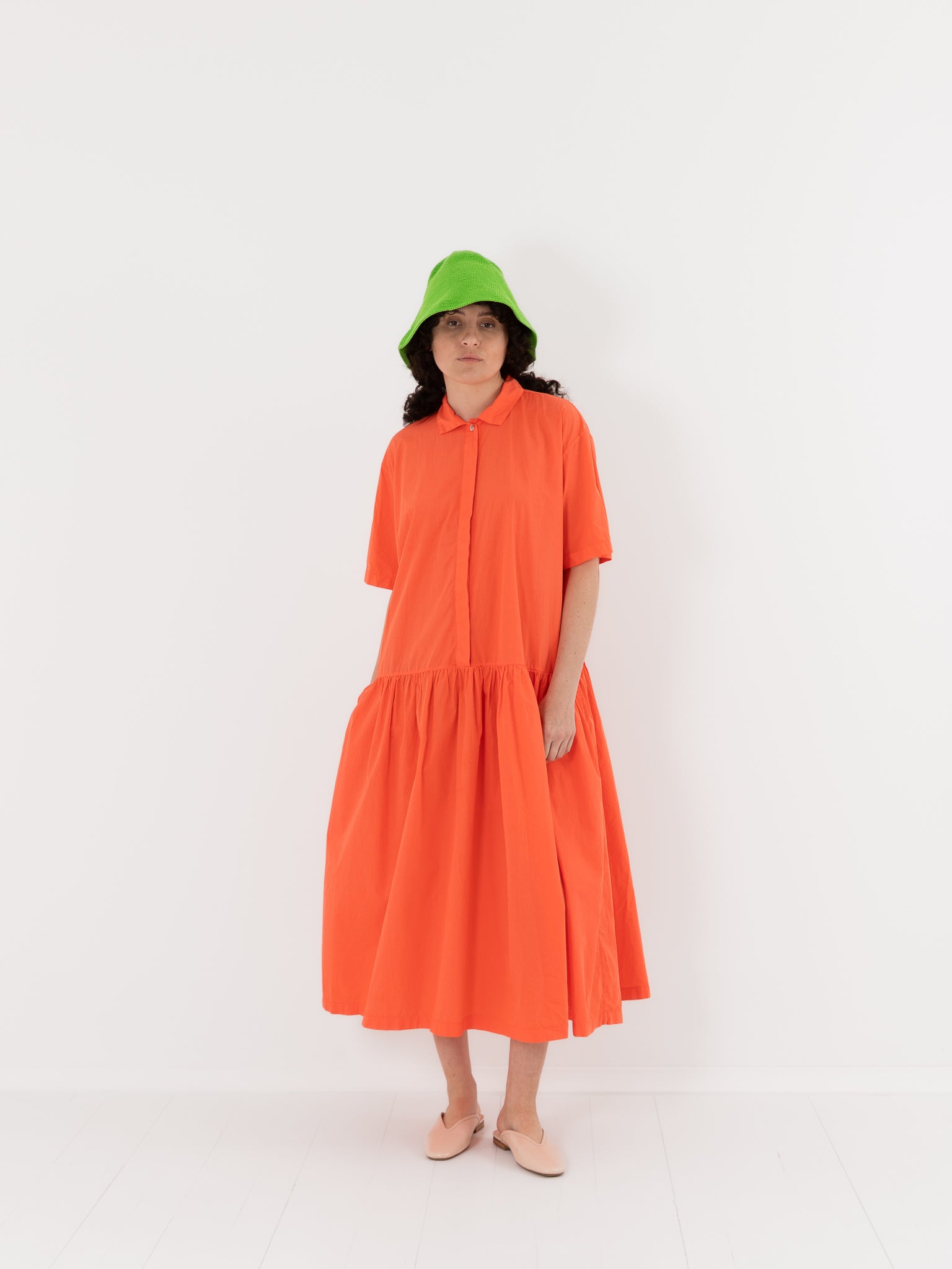Nitto Gea Dress in Coral - NITTO at Worthwhile - shop DRESS