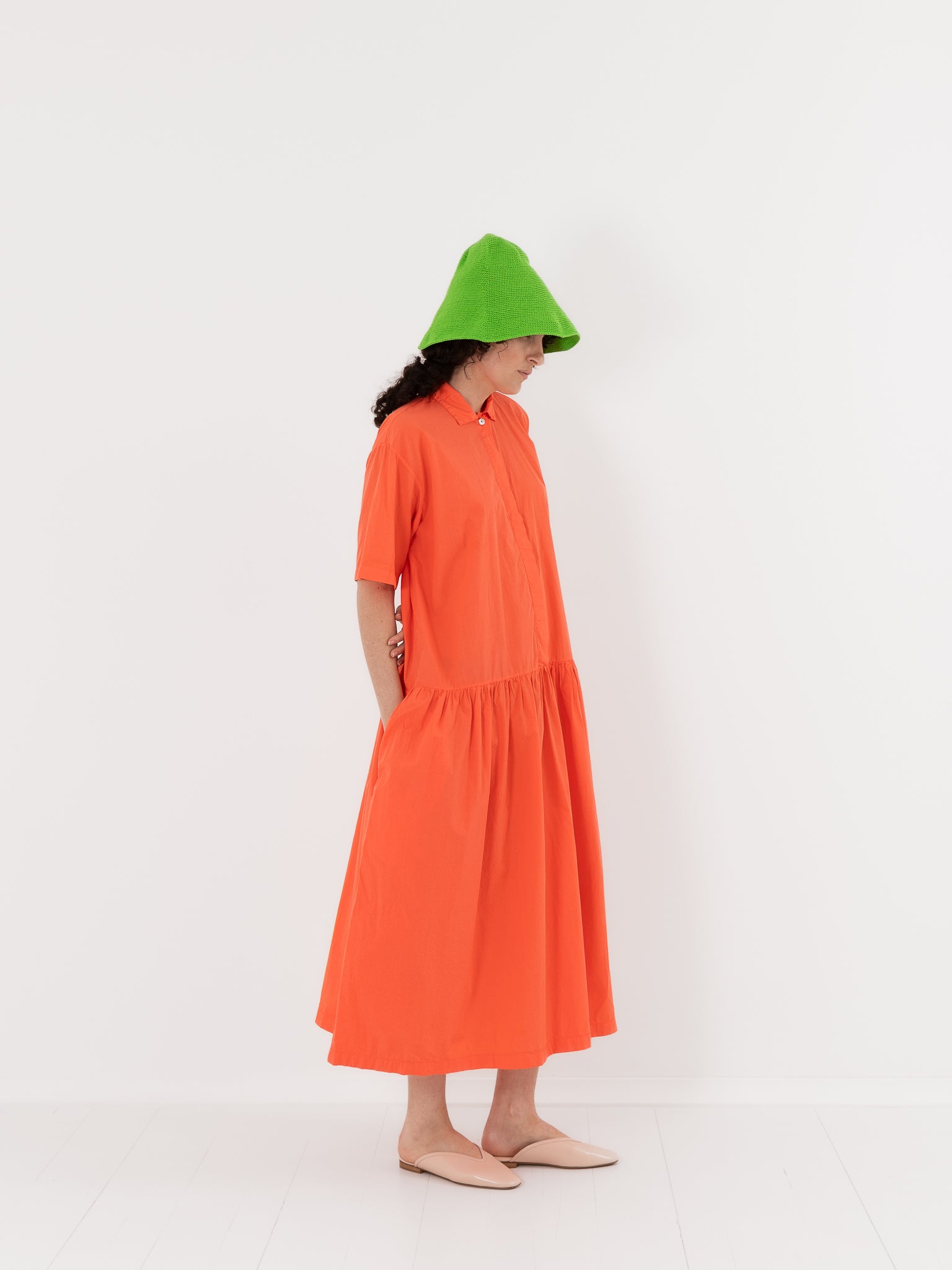 Nitto Gea Dress in Coral - NITTO at Worthwhile - shop DRESS