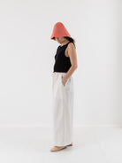 Nitto Cama Palazzo Pant in Off White - NITTO at Worthwhile - shop PANT