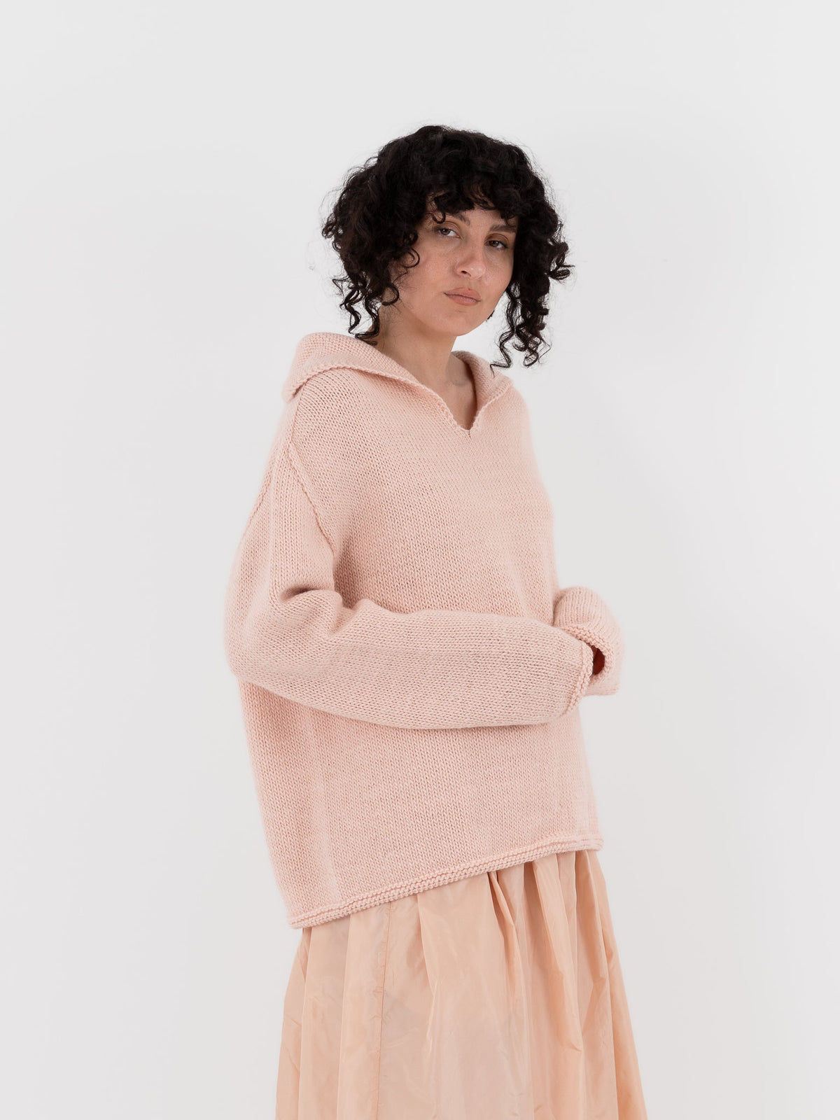 Nitto Aviator Sweater in Baby Pink - NITTO at Worthwhile - shop SWEATER
