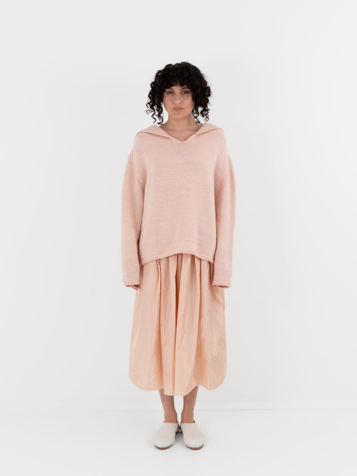 Nitto Aviator Sweater in Baby Pink - NITTO at Worthwhile - shop SWEATER