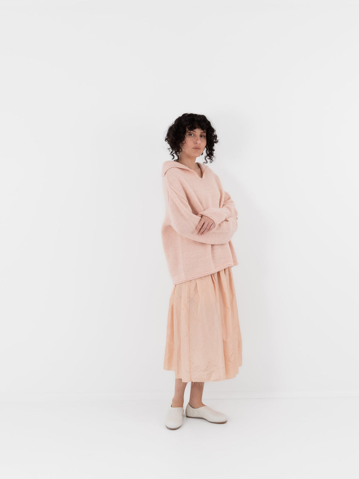 Nitto Aviator Sweater in Baby Pink - NITTO at Worthwhile - shop SWEATER