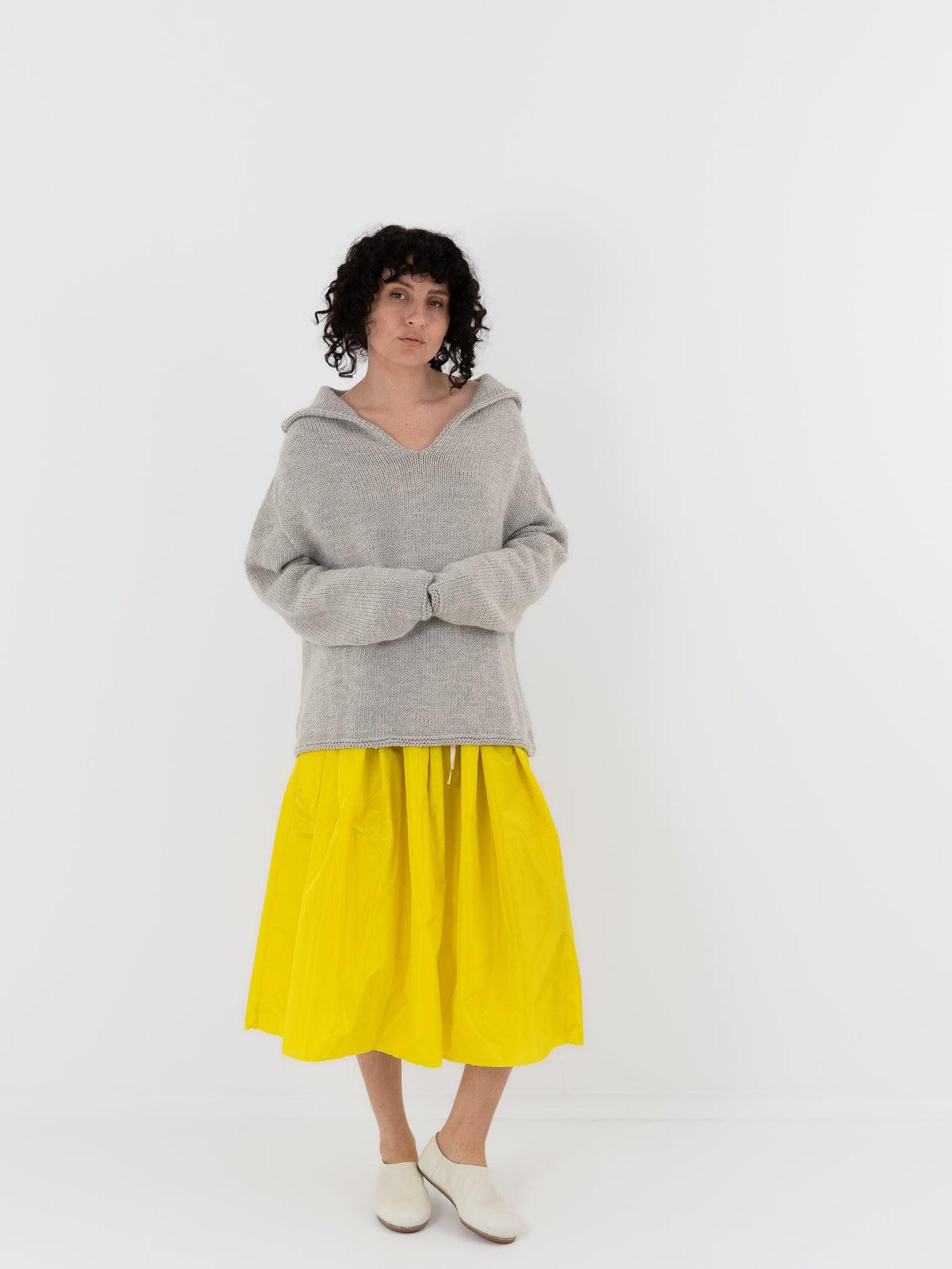 Nitto Aviator Sweater in Light Grey - NITTO at Worthwhile - shop SWEATER